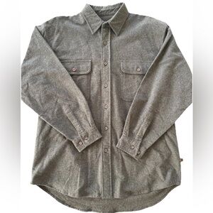 Men’s Moose Creek Gray Heavy Flannel Long Sleeve Shirt 100% Cotton Large